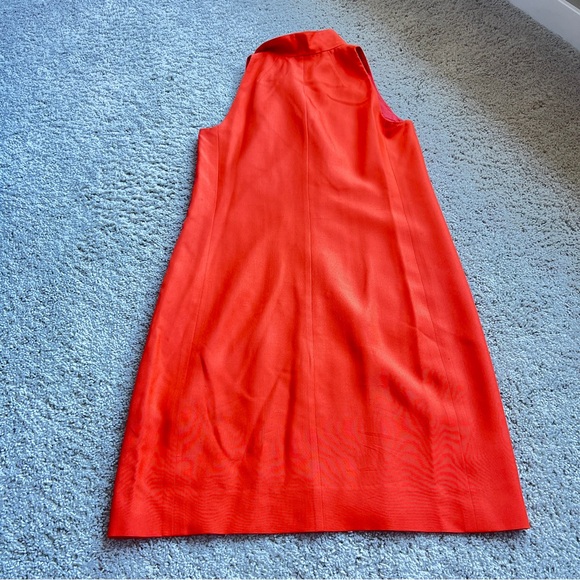 Akris Punto Exclusive Saks Fifth Avenue Elegant Orange/Red Sleeveless Dress - Picture 6 of 8